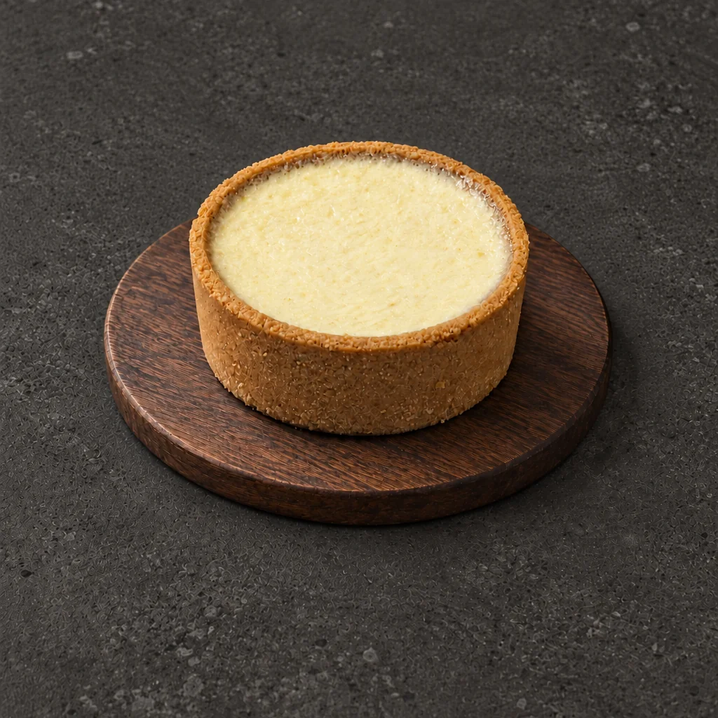 Plain Mini Cheesecake with a pale centre and golden-brown edge