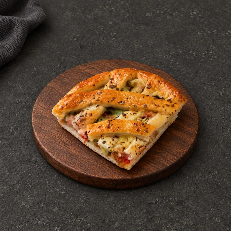 Italian Pie with a golden lattice pastry top